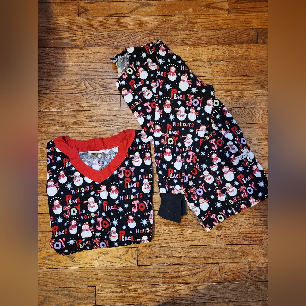 Holiday Scrub Jacket & Top bundle